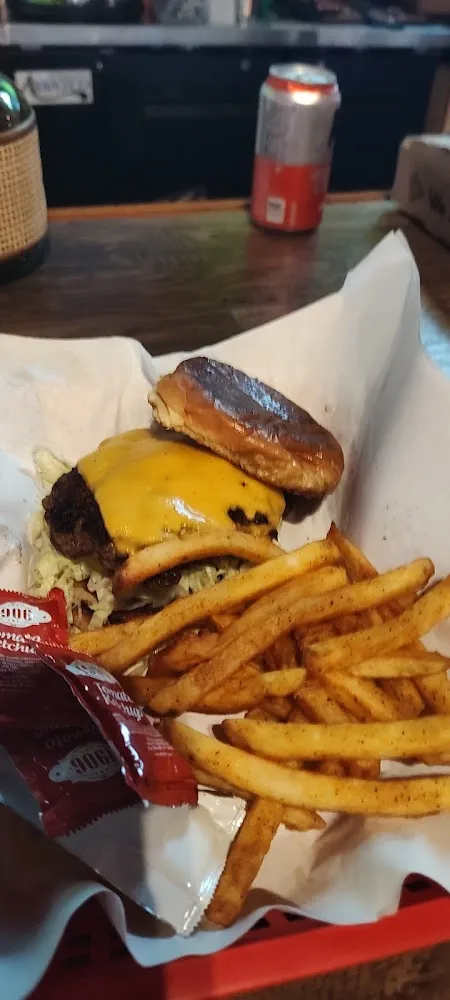 Cheese Burger and Fries