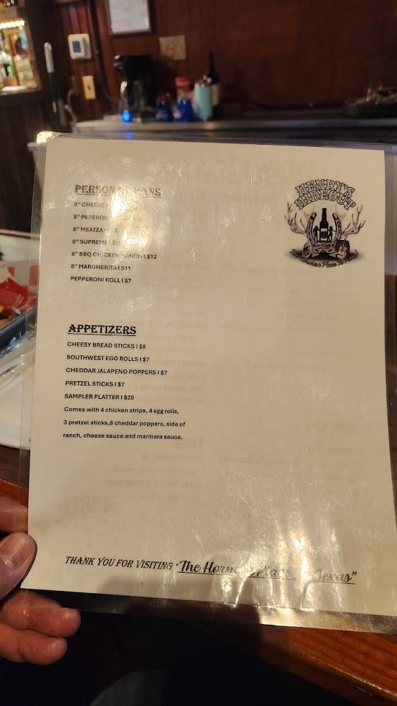 Henry's Hideout Menu image 4